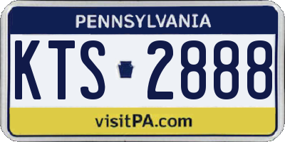 PA license plate KTS2888