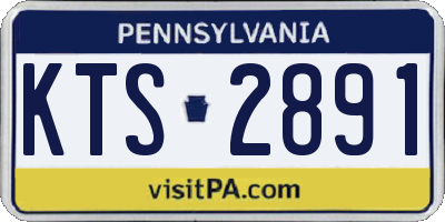 PA license plate KTS2891