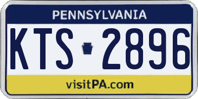 PA license plate KTS2896