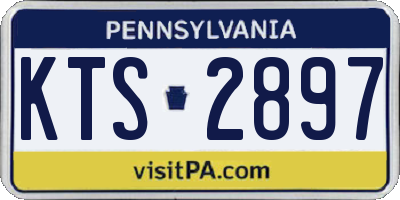 PA license plate KTS2897