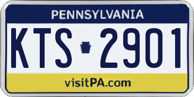 PA license plate KTS2901