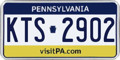 PA license plate KTS2902
