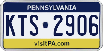 PA license plate KTS2906