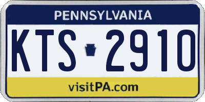 PA license plate KTS2910
