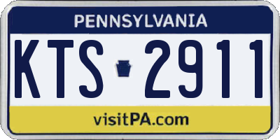 PA license plate KTS2911
