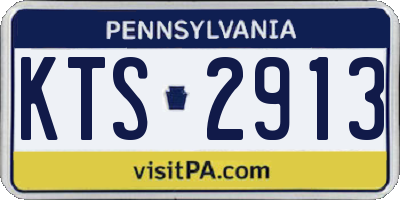 PA license plate KTS2913