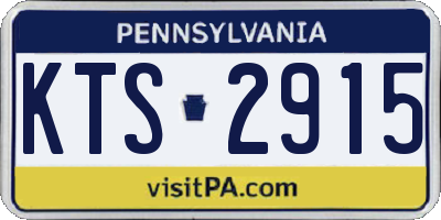 PA license plate KTS2915