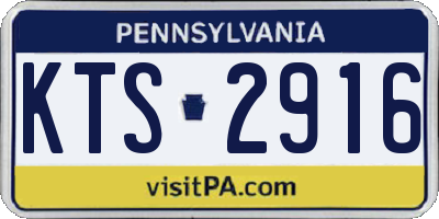 PA license plate KTS2916
