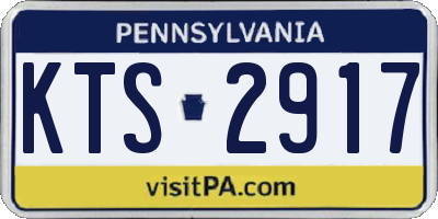 PA license plate KTS2917