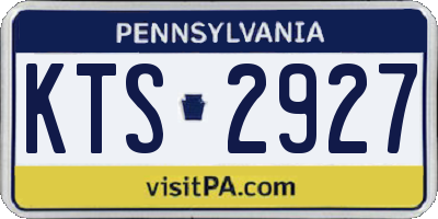PA license plate KTS2927