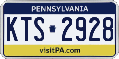 PA license plate KTS2928
