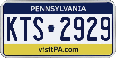 PA license plate KTS2929