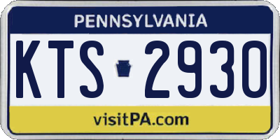 PA license plate KTS2930