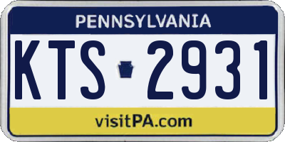 PA license plate KTS2931