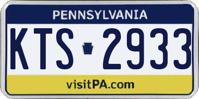 PA license plate KTS2933
