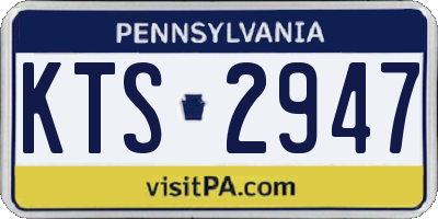 PA license plate KTS2947