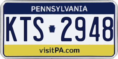 PA license plate KTS2948