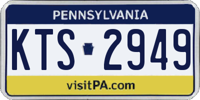 PA license plate KTS2949