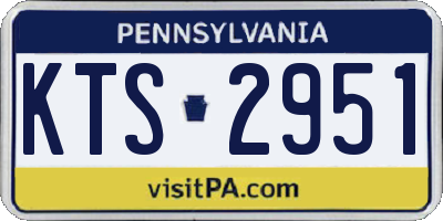 PA license plate KTS2951