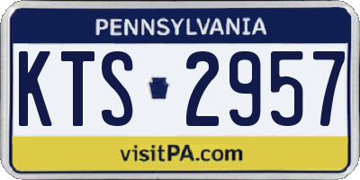 PA license plate KTS2957