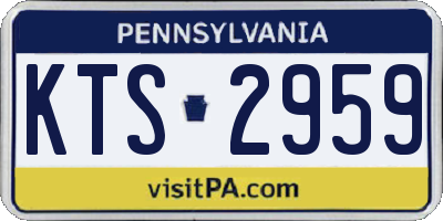 PA license plate KTS2959
