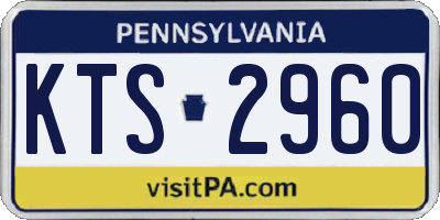 PA license plate KTS2960