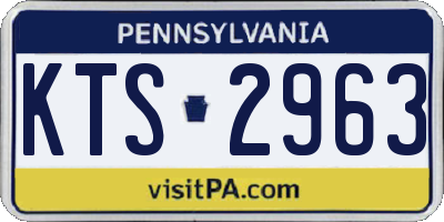 PA license plate KTS2963