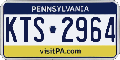 PA license plate KTS2964