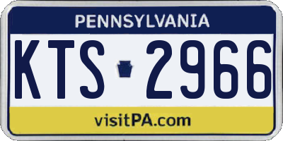 PA license plate KTS2966