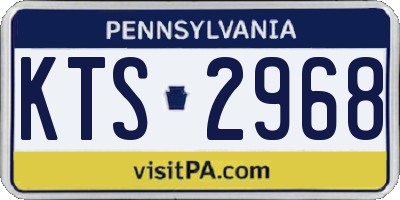 PA license plate KTS2968