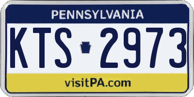 PA license plate KTS2973
