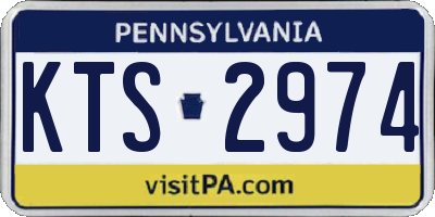 PA license plate KTS2974