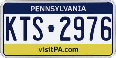 PA license plate KTS2976
