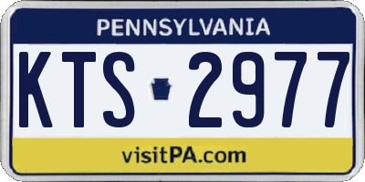 PA license plate KTS2977