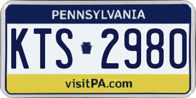 PA license plate KTS2980