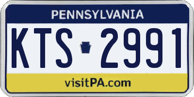 PA license plate KTS2991