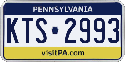PA license plate KTS2993