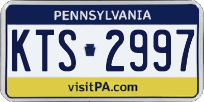 PA license plate KTS2997