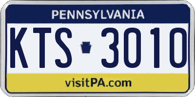 PA license plate KTS3010