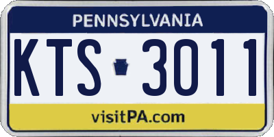 PA license plate KTS3011