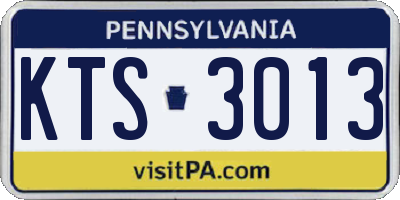 PA license plate KTS3013