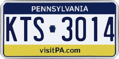 PA license plate KTS3014