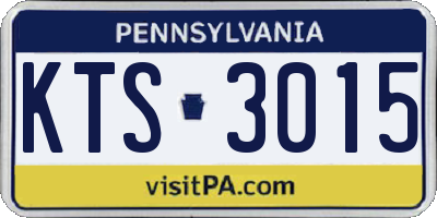 PA license plate KTS3015