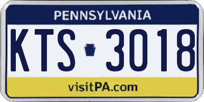 PA license plate KTS3018