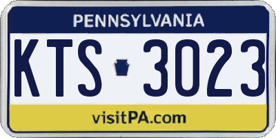 PA license plate KTS3023