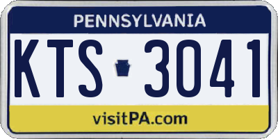 PA license plate KTS3041