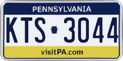 PA license plate KTS3044
