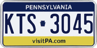 PA license plate KTS3045