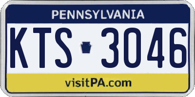 PA license plate KTS3046