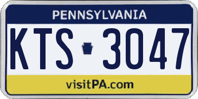 PA license plate KTS3047